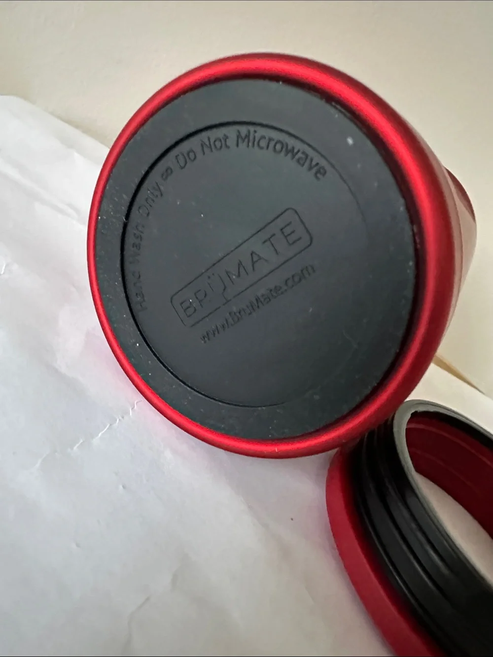 Brumate 12oz Hopsulator Slim Can Cooler in Red Velvet